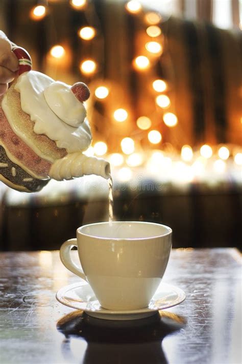 Holiday Tea Pot Pouring Water Stock Photo - Image of white, water: 17111618