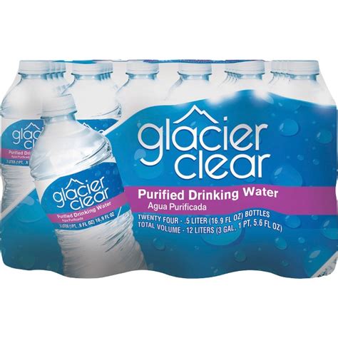 Glacier Clear Purified Drinking Water - 16 91 Fl Oz 500 Ml - 24 Carton - Pwt500528 - Water - Foods