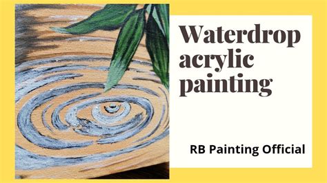 Water drop acrylic painting |daily challenge# 16 | beginners painting ...