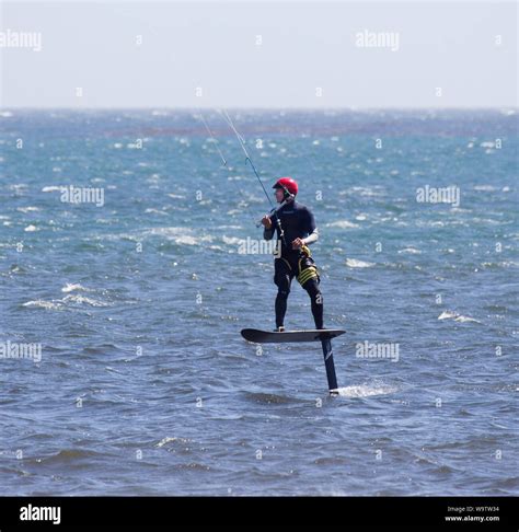 Hydrofoil Kite Surfing Stock Photo - Alamy