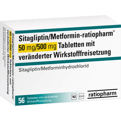 Sitagliptin/Metformin-ratiopharm® 50 mg/500 mg Tabletten mit veränderter Wirkstofffreisetzung ...