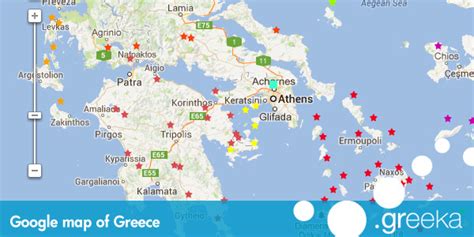 Google Map of Greece and the Greek islands | Greece maps