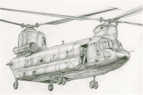 Chinook Helicopter Drawing