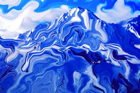 Abstract Mountain Painting at PaintingValley.com | Explore collection of Abstract Mountain Painting