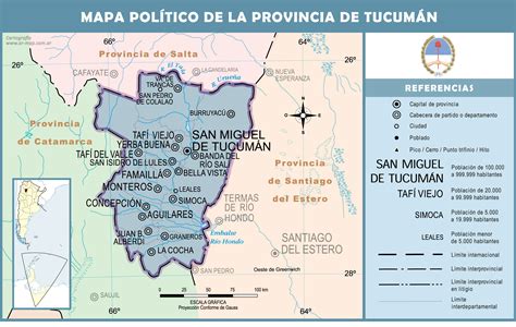 Political map of the Province of Tucumán | Gifex