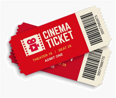 Two Red Cinema Tickets - Raffle Ticket, HD Png Download , Transparent Png Image - PNGitem