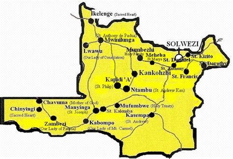 The 27 Parishes in the Diocese