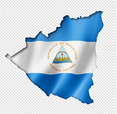 Premium PSD | Nicaragua flag map