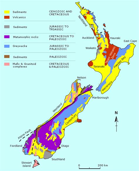 New Zealand Map Fault Lines