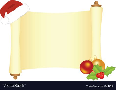 Xmas scroll Royalty Free Vector Image - VectorStock