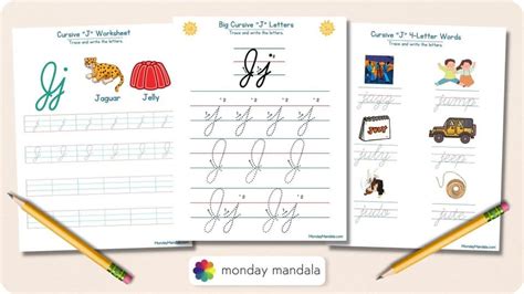 10 Cursive J Worksheets (Free Letter Writing Printables)