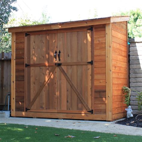 Outdoor Living Today SpaceSaver 8 ft. W x 4 ft. D Solid Wood Lean-To ...