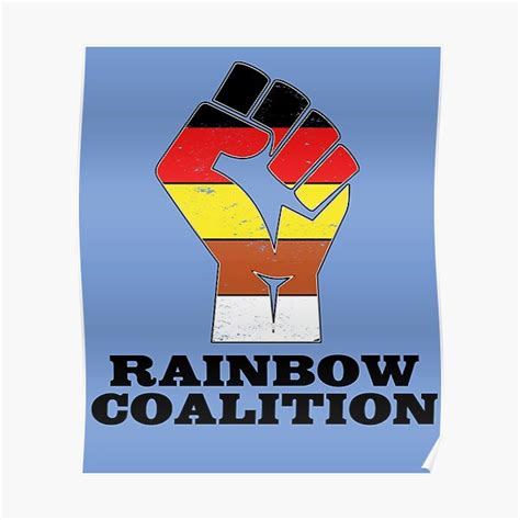 "Updated Retro Vintage Rainbow Coalition Logo - Chicago 1969" Poster ...