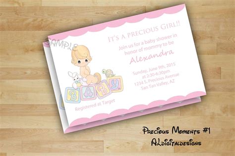 Precious Moments Invitation Precious Moments by ALdigitaldesigns | Baby boy shower party, Baby ...