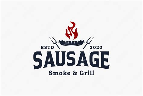 Premium Vector | Sausage logo design.