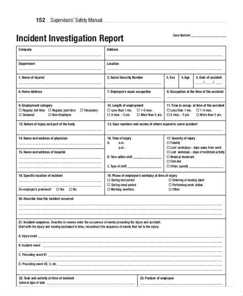 Investigation Report Template - 19+ Free Word, PDF, Google Docs, Apple Pages Format Download