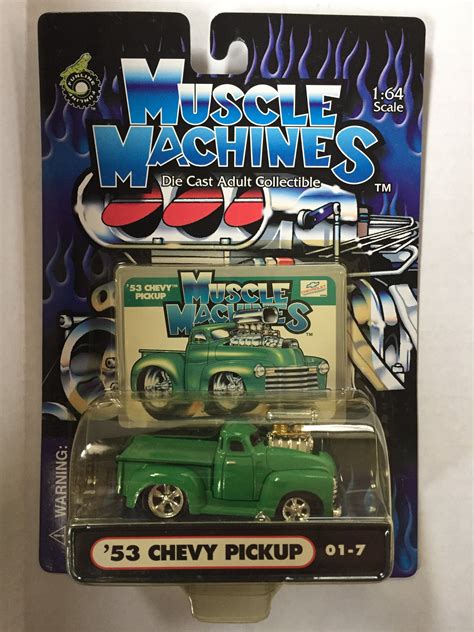 Muscle Machines Die Cast 01-7 1953 Chevy Pickup Truck Green 1:64 scale ...