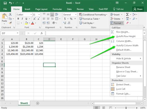 Changing Width of Columns and Rows | Computer Applications for Managers