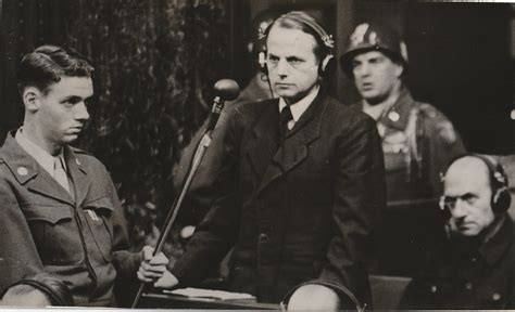 (Pressphoto) Nuremberg Trials – Otto Ohlendorf – Nazi police trial: killing 1.000.000 people alleged