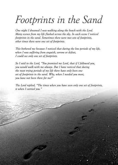 Footprints In The Sand Poem