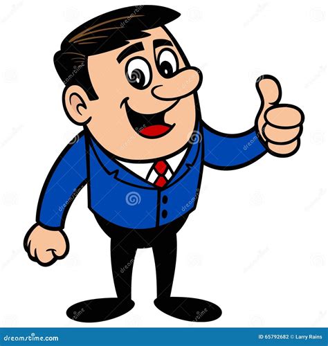 Businessman with Thumbs Up stock vector. Illustration of teaching - 65792682