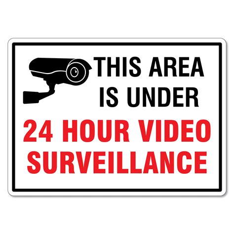 This Area Is Under 24 Hour Video Surveillance Sign - The Signmaker