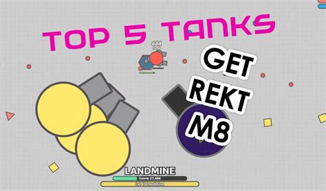 Top 5 tanks diep.io / diepio / diep / tank game