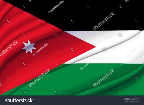 Jordan Waving Flag Illustration Countries Asia Stock Illustration 1469372399 | Shutterstock