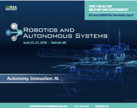 First Robotics & Autonomous Systems Summit Set for June 25-27 in ...