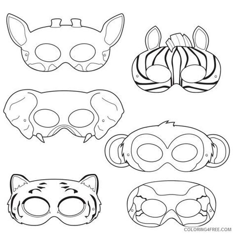 Animal Masks Coloring Pages - Coloring Home