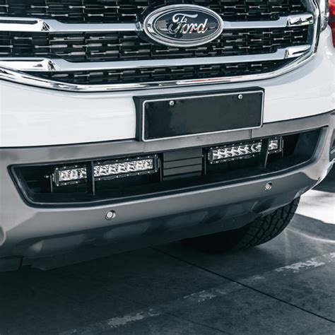 2015-2018 Ford Ranger T6 Front Bumper Center LED Kit With (1) 20 Inch LED Straight Double Row ...