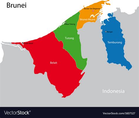 Brunei Political Map