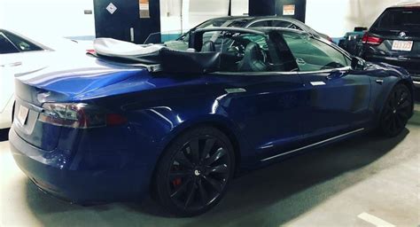 Customized Tesla Model S Convertible Spotted In Boston | Carscoops