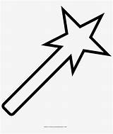 Magic Wand Coloring Page  Shooting Black Star Transparent Background sketch template