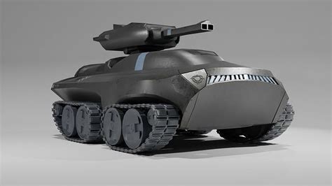 Futuristic Modern Sci fi War Tank Black free VR / AR / low-poly 3D model | CGTrader