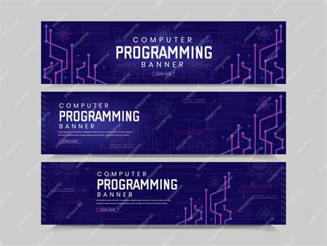 Premium Vector | Computer programming banner design banner design for software vector illustration