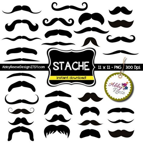 Items similar to 25% off - MUSTACHE, DIGITAL printable photo props ...