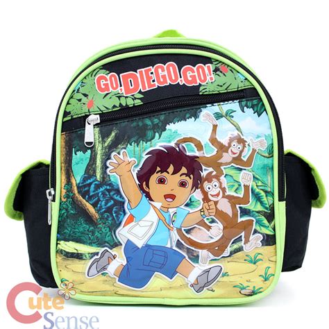 Go Diego Go Toddler School Backpack 10" Small Bag with Monkey | eBay