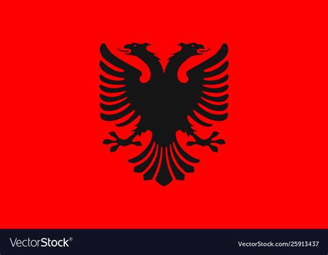 Albania flag flag Royalty Free Vector Image - VectorStock