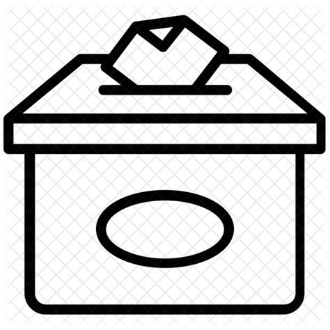 Ballot Box Icon - Download in Line Style