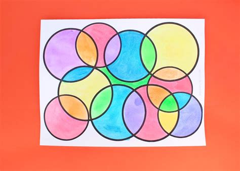 Rainbow Circle Watercolor Art - Easy Activity for Kids