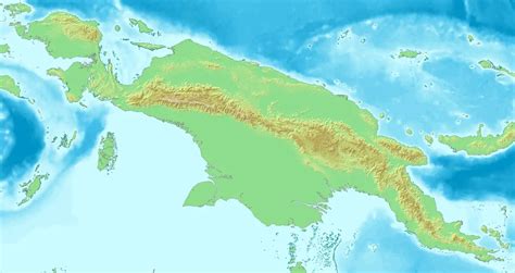 Topological Map of Neu Guinea - MapSof.net