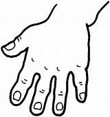 Hand Coloring Pages Palm Template Hands Open Handprint  sketch template