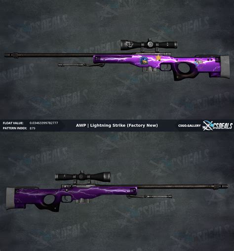 [H] AWP Lightning Strike FN 0.03 w/ 4 stickers + named [W] AWP Wildfire MW