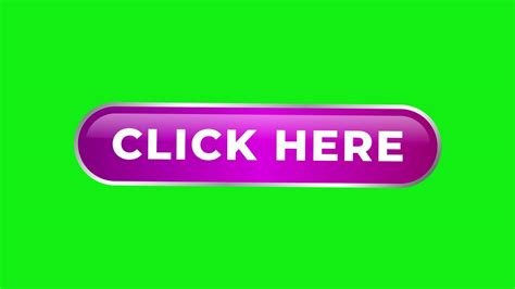 Click Here Glossy Web Button Design Animation on Green Background ...