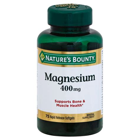 Nature's Bounty Magnesium 400 mg Softgels - Shop Minerals at H-E-B