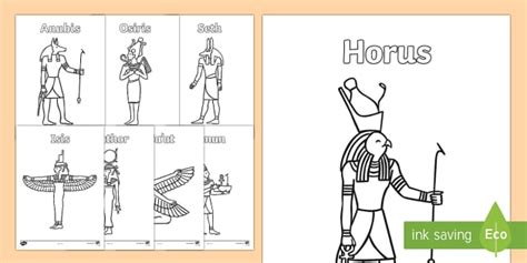 FREE! - Egyptian Gods Coloring Pages for Kids | Twinkl USA