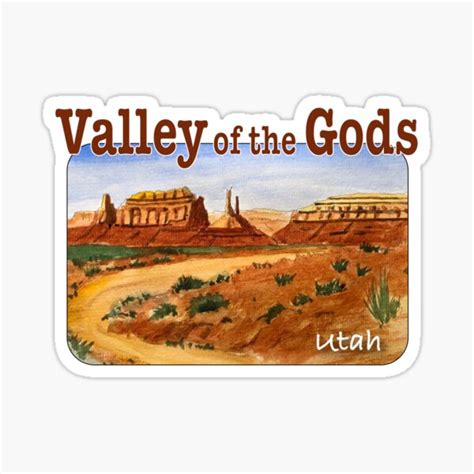 "Valley of the Gods, Utah" Sticker for Sale by margaretbucklew | Redbubble