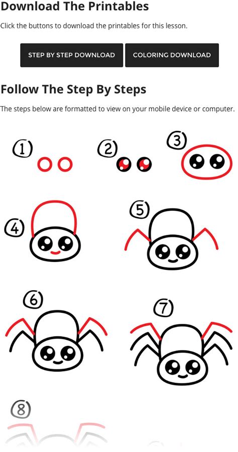 How To Draw A Cartoon Spider - Art For Kids Hub