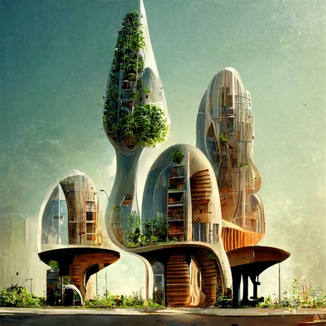 Biophilic Architecture Organic Design Futuristic Urban Skyscraper Sustainable Midjourney Ai ...